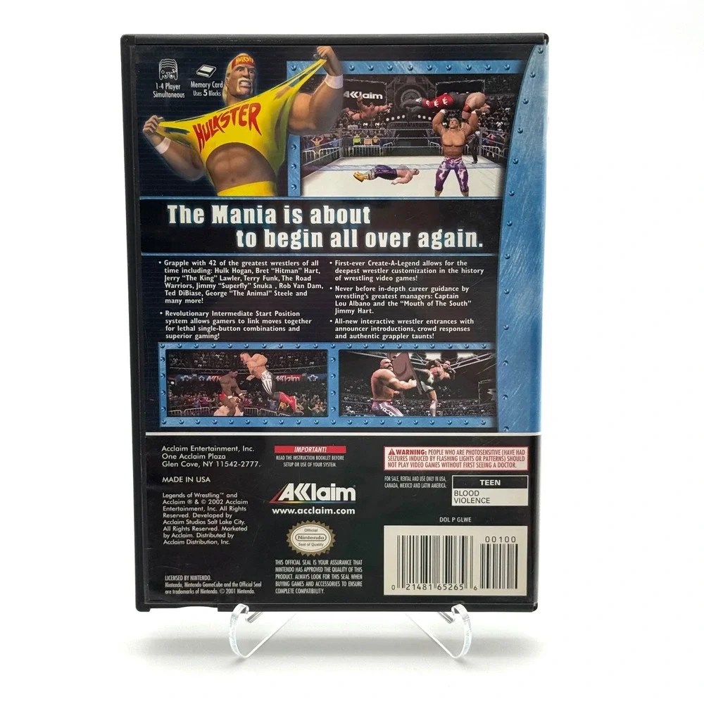 Legends of Wrestling Nintendo GameCube 2002 Complete CIB Video Game
